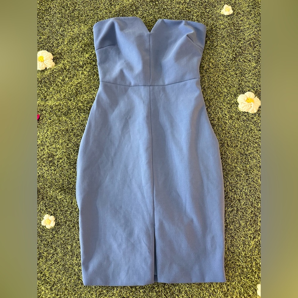 Elizabeth and James Powder Blue Strapless Dress